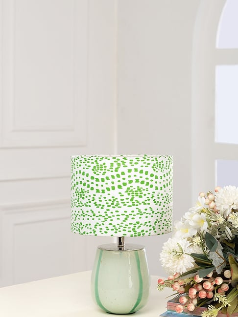 Kridha Living Green Glass Ribbed Sphere Lamp-picture-17