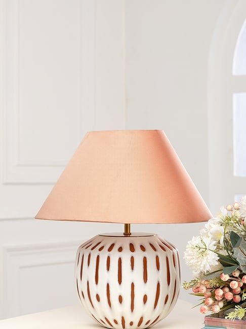 Kridha Living White & Pink Glass Gable Table Lamp-picture-34