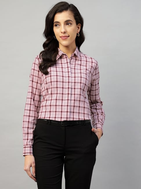 Hancock Pink Cotton Checked Shirt-picture-22