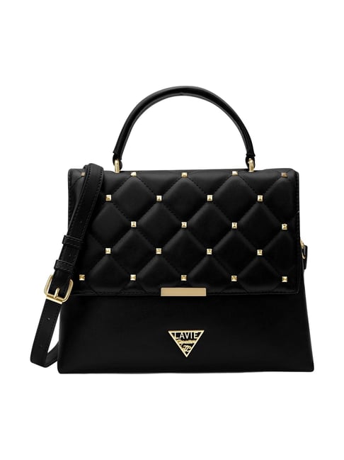 LAVIE Signature Black Quilted Satchel Handbag