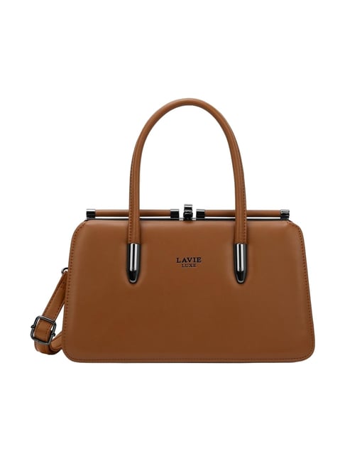Lavie Tan Satchel Handbag Lavie Luxe Pine Tan Small Women's Flap - Main Image