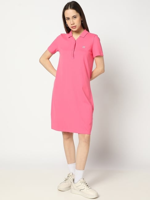 gap short sleeve midi dress Short-Sleeve Scoop-Neck Midi Dress