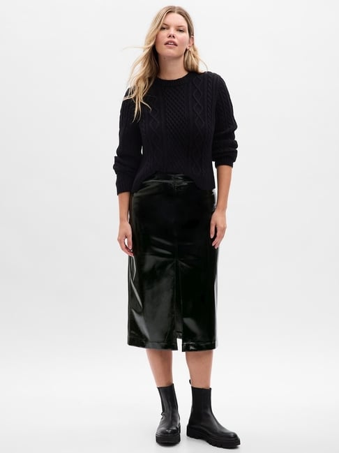 GAP Black Solid Skirt-picture-43