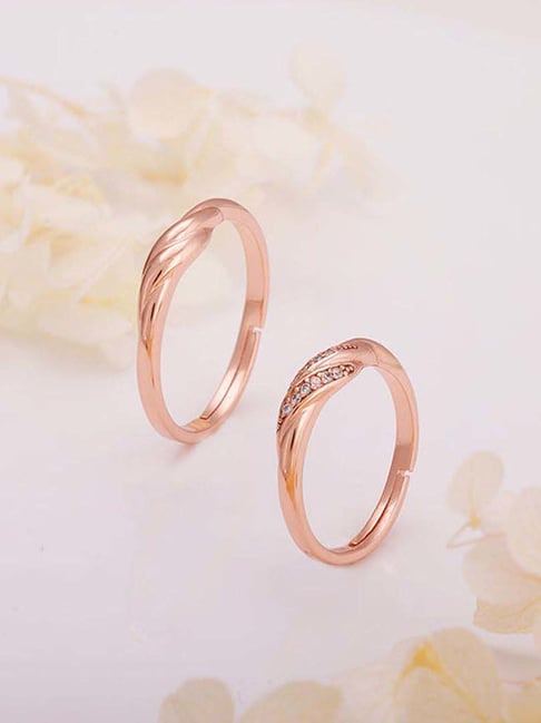 GIVA 925 Sterling Silver Rose Gold Rings for Unisex