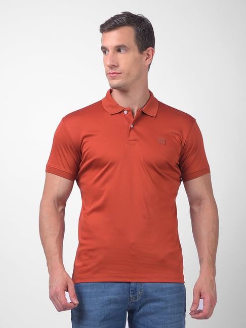 NUMERO UNO Orange Solid Polo T-Shirt-picture-43