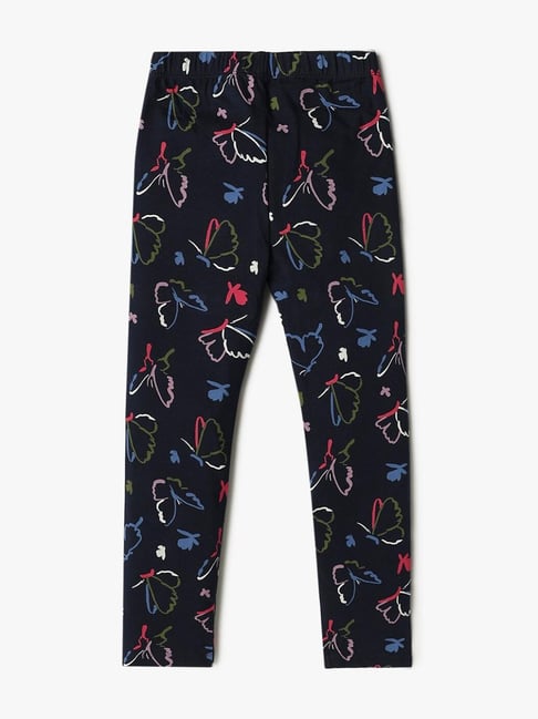 GAP Girls Navy Cotton Printed Leggings