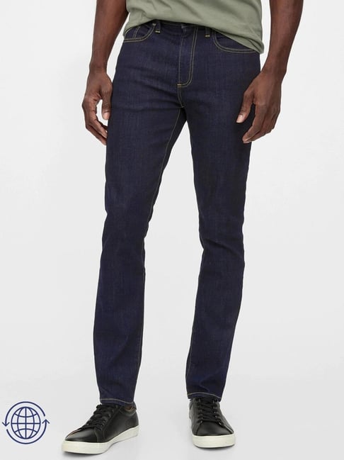 GAP Blue Skinny Fit Solid Jeans-picture-46
