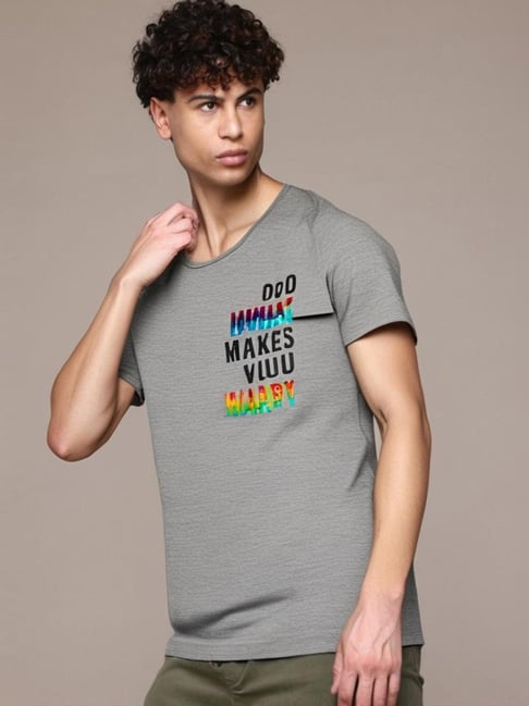 Vimal Jonney Grey Regular Fit Printed T-Shirt-picture-25