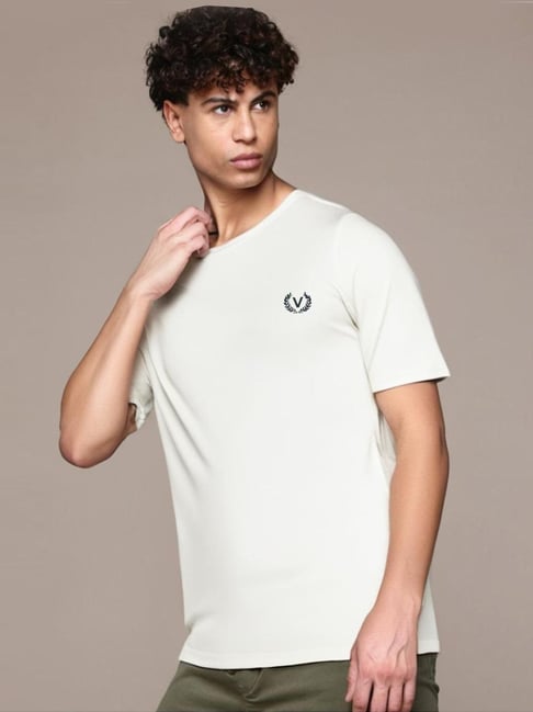Vimal Jonney White Regular Fit Solid T-Shirt-picture-18