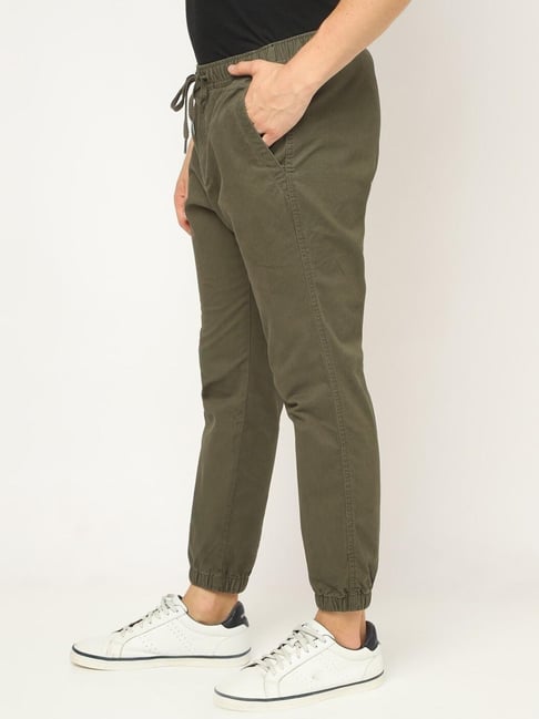 GAP Green Regular Fit Solid Joggers