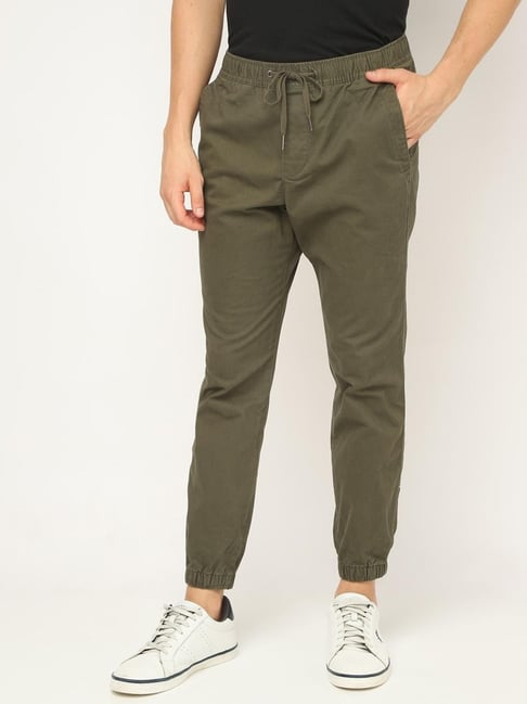 GAP Green Regular Fit Solid Joggers