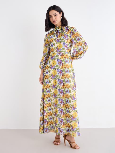 Styli Multi Synthetic Printed A-Line Dress-picture-35