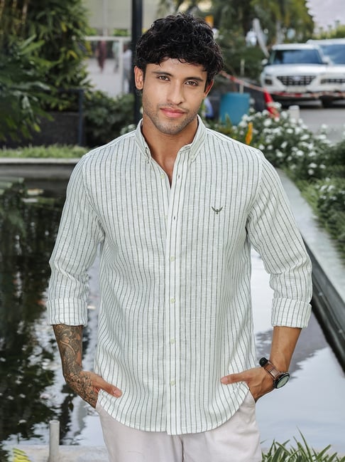Perch Green Stripes Shirt-image-23