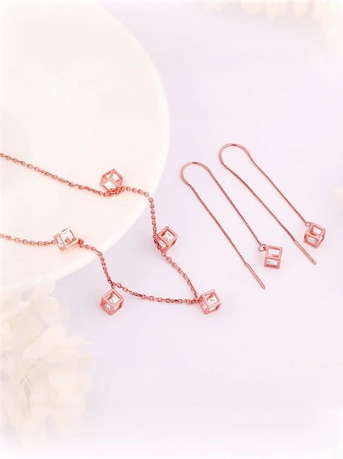 GIVA 925 Sterling Silver Rose Gold Set for Women-picture-44