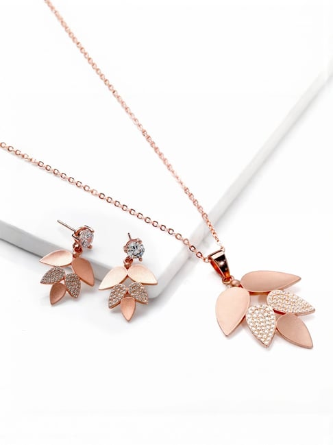 GIVA 925 Sterling Silver Rose Gold Set for Women-picture-31
