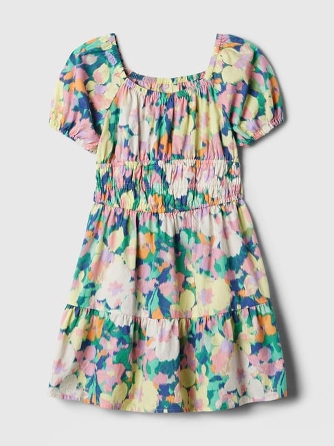GAP Girls Multi Cotton Floral Midi Dress