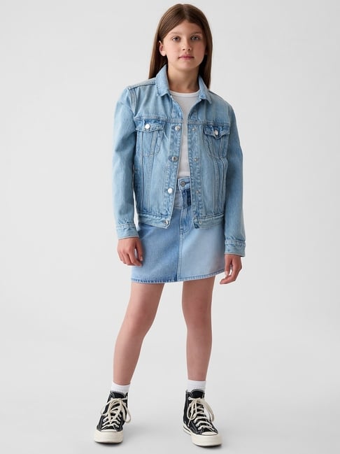 GAP Girls Indigo Cotton Solid Skirt