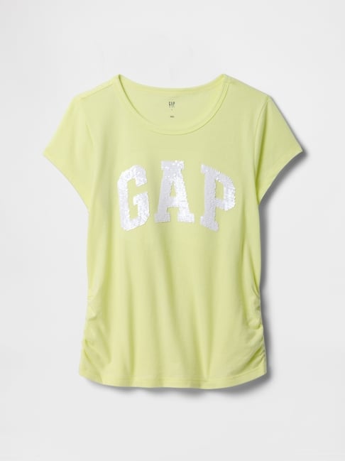 gap girls lt. green embellished t-shirt