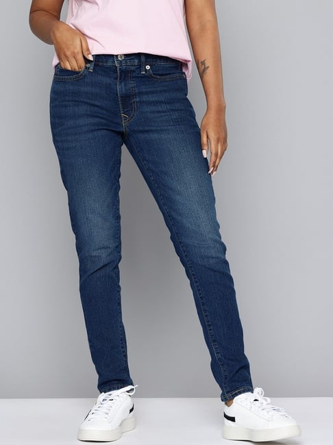 Levi's Blue Cotton Skinny Fit Jeans-picture-21