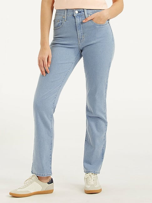 Legend London Slim Fit Jeans Light Blue Slim Denim Pants Light