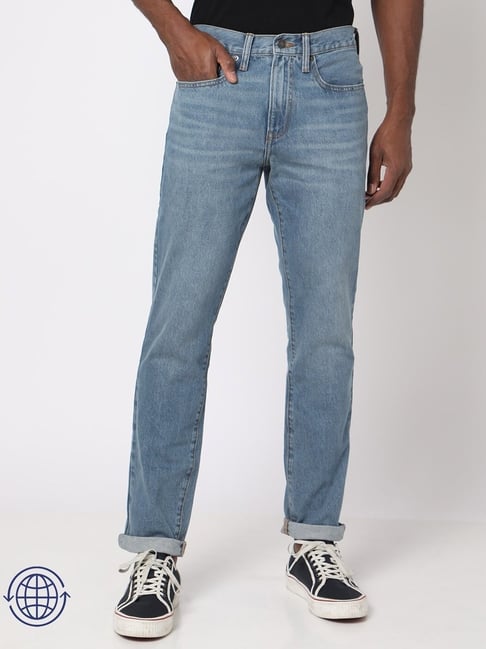 GAP Medium Blue Slim Fit Solid Jeans