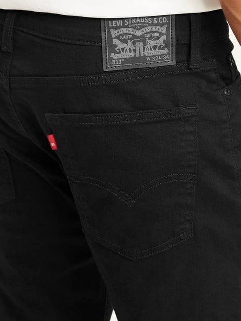 Levi's Black Slim Straight Fit Jeans