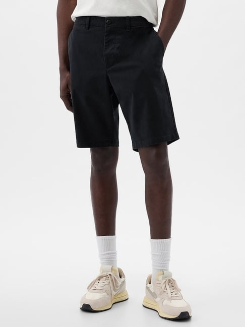 GAP Navy Regular Fit Solid Shorts
