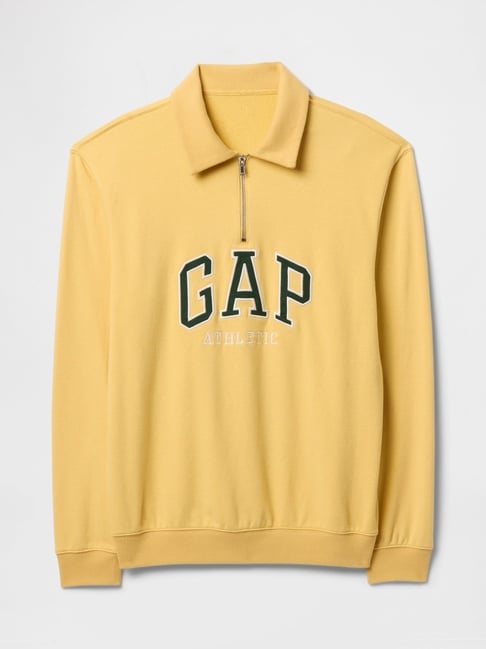 GAP Yellow Relaxed Fit Embroidered Sweatshirt
