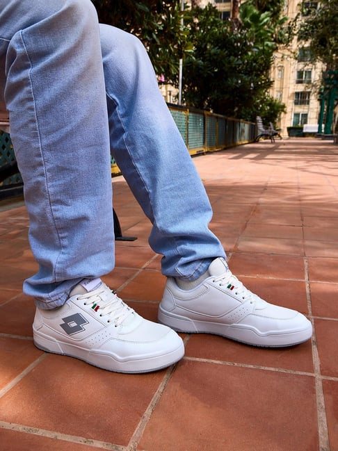 Lotto Men's Hoop Star Urbano White & Harbor Mist Sneakers-picture-11