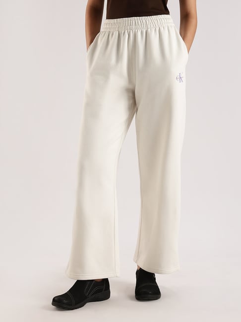 Calvin Klein Jeans White Cotton Relaxed Fit Trackpants-picture-42