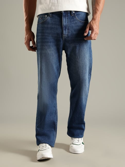 Tommy Hilfiger Blue Cotton Regular Fit Jeans-picture-15