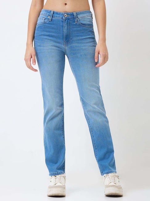 spykar light blue slim fit jeans