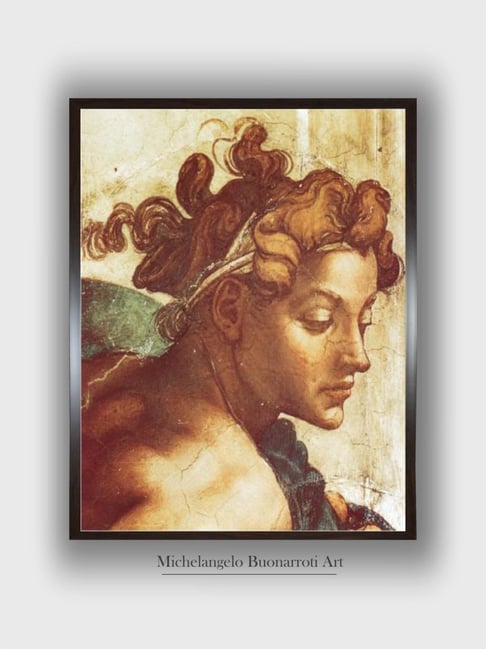 The Art House Brown & White Chapel Sistine Wooden Framed Canvas Painting Wall Art - 9 x 12 Inch-picture-38