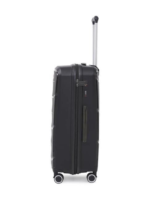 Swiss Military EDGE Black Textured Medium Hard Sided Checked Luggage Set of  55, 68 cm - Main Image