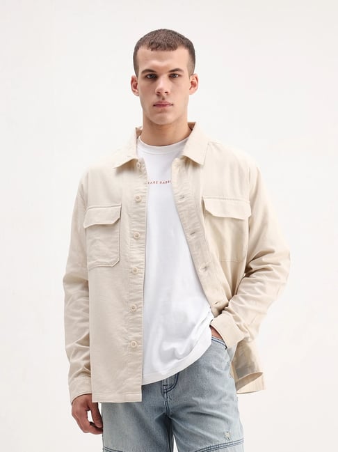 Rare Rabbit White Cotton Regular Fit Solid Jacket-picture-37