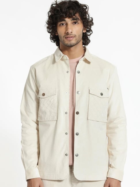 Rare Rabbit White Cotton Regular Fit Solid Jacket-picture-45