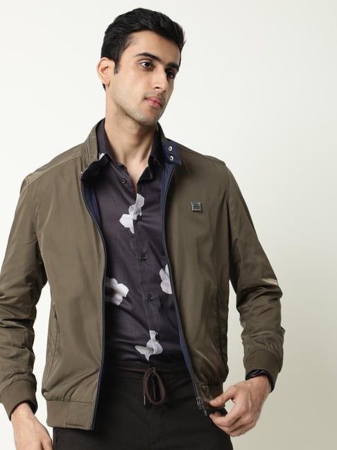 Rare Rabbit Green Regular Fit Solid Reversible Jacket-picture-28