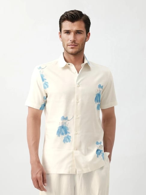 Rare Rabbit White Regular Fit Printed Shirt-picture-27
