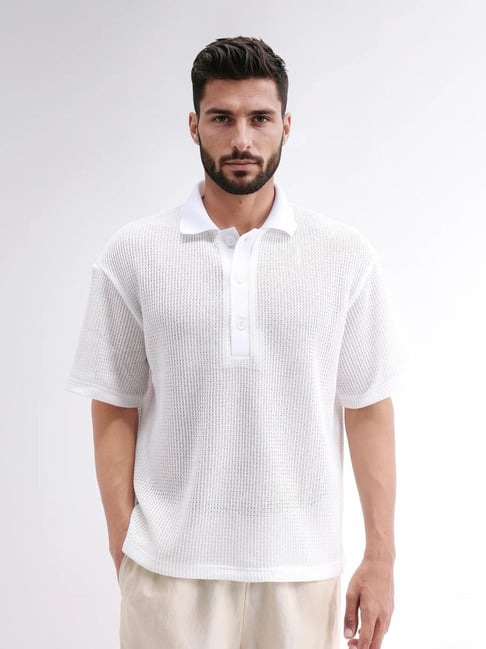 Rare Rabbit White Cotton Regular Fit Solid Shirt-picture-19