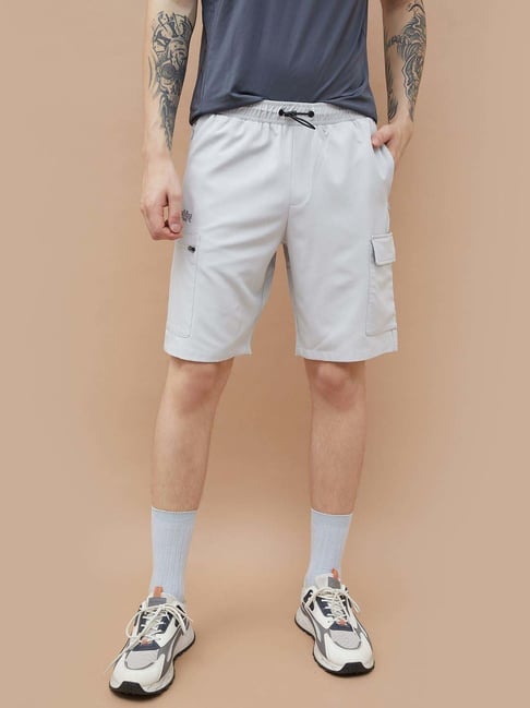 Kappa Light Grey Relaxed Fit Sports Shorts-picture-19
