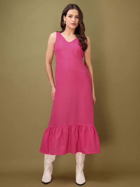 Purvaja Pink Regular Fit Dress-picture-40