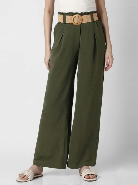 Van Heusen Green Regular Fit Trousers-picture-11