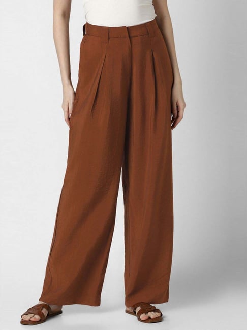 Van Heusen Brown Regular Fit Trousers-picture-36