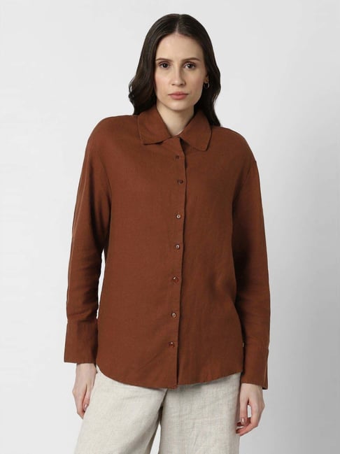 Van Heusen Brown Regular Fit Shirt-picture-17