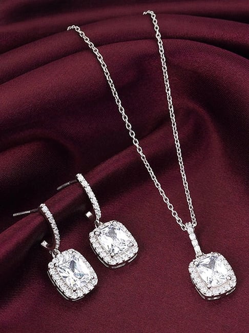 Silver Necklace Set Giva Locket Buy Silver Valentine Pendant At