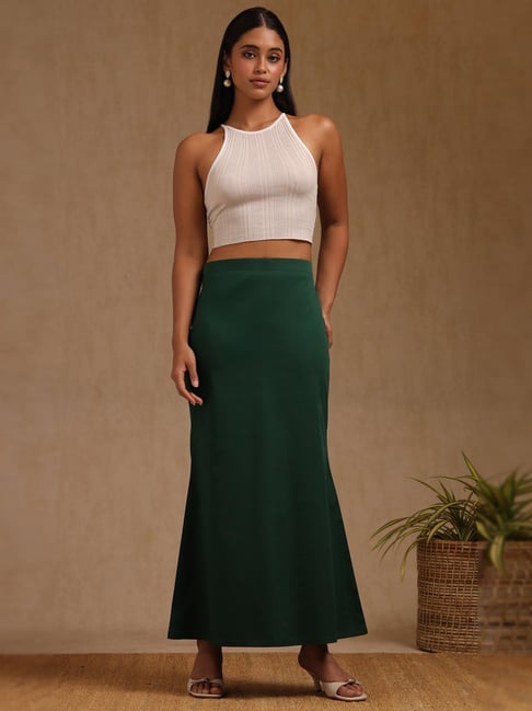 Soch Green Cotton Spandex Solid Sharewear-picture-46