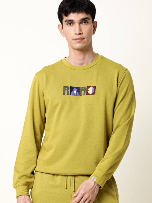 Rare Rabbit Green Cotton Regular Fit Embroidered Sweatshirt-picture-17