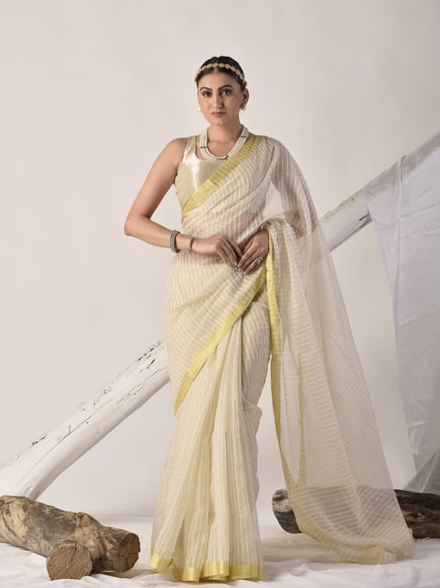 sutra attire Sutra¿Attire Yellow Cotton Regular Fit Saree-picture-18