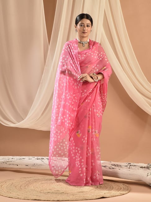 sutra attire Sutra¿Attire Pink Chiffon Regular Fit Saree-picture-21