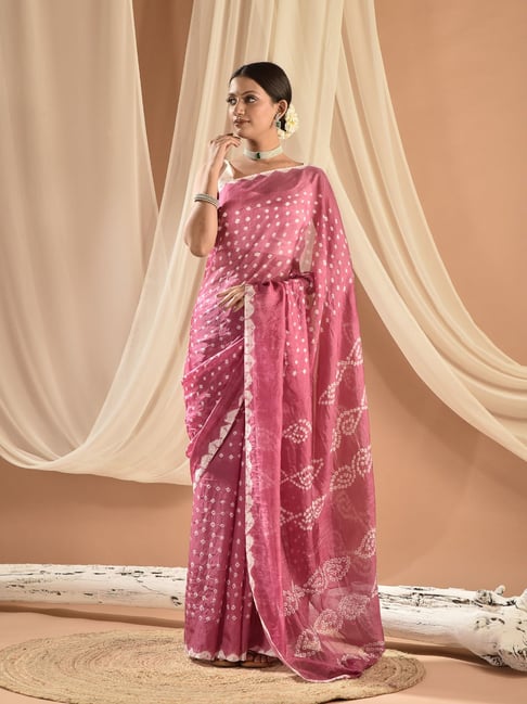 sutra attire Sutra¿Attire Pink Silk Regular Fit Saree-picture-30